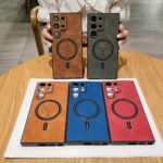 S23 Deer Head Leather Magnetic Wireless Case