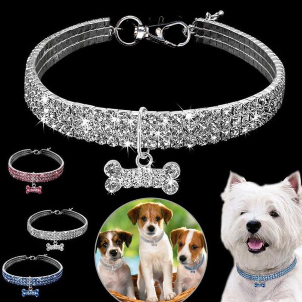 Bling Rhinestone Pet Collar & Leash