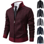 Men's Thick Plaid Zipper Jacket