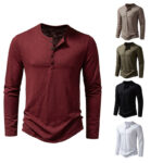 Men's Long-Sleeve Casual Pullover T-Shirt