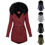 Women's Plush Hooded Winter Parka