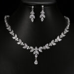 Simple White Bride Zircon Set Women