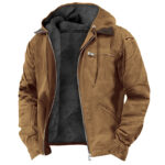 Men's Winter Hooded Fleece Zip-Up Jacket
