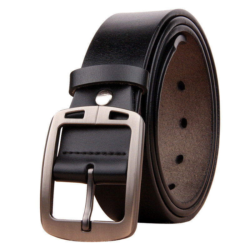 5e60d8cc-8a60-4265-a711-0bff21d76d67.jpg Men's Antique Pin Buckle Cowhide Belt - Image 1