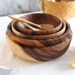 Natural Wooden Fruit & Salad Bowl