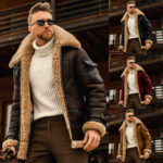 Men's Military Fleece Winter Jacket with Fur Collar