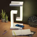 Floating Wireless Charging Lamp — Modern Balance Design.