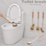 Wooden Handle Toilet Brush — Durable Bathroom Cleaner.