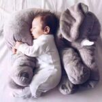 Soft Elephant Plush Pillow — Comforting Sleep Buddy for Kids.